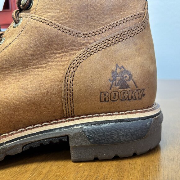 Rocky Men’s Leather Work Boots – Tan – Excellent Pre-Owned Condition Size 11 W - Picture 6 of 9